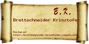 Brettschneider Krisztofer névjegykártya